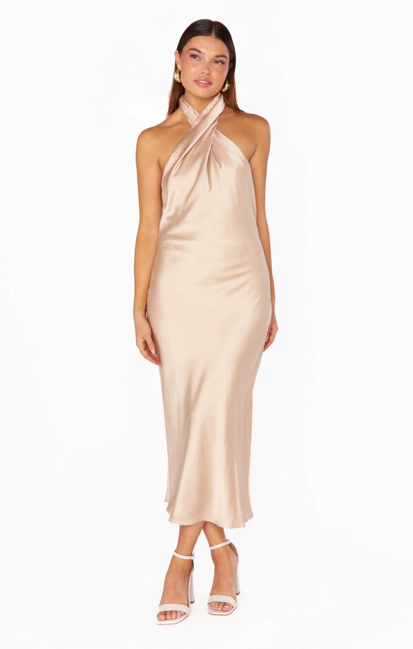 Show Me Your Mumu Jasmine Halter Midi Dress